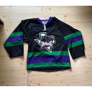 Vintage Fort Worth Brahmas CHL Hockey Jersey Youth Medium OT